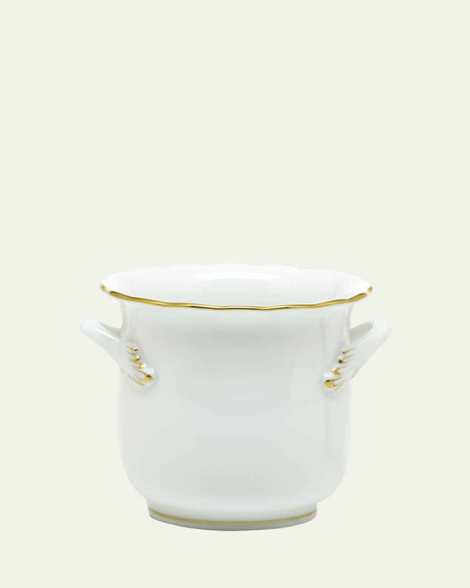 Golden Edge Mini Cache Pot with Handles